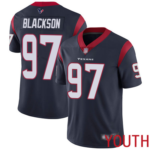 Houston Texans Limited Navy Blue Youth Angelo Blackson Home Jersey NFL Football #97 Vapor Untouchable